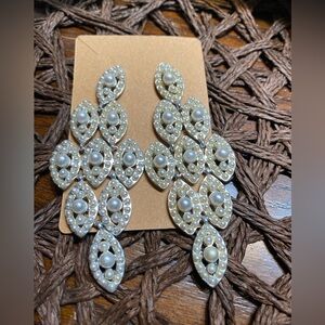 Elegant Pearl and Gold Drop Earrings